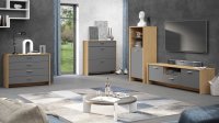 Display Unit Matera Classic oak and Grey graphite right-opening