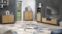 Display Unit Matera Grey graphite and Classic oak right-opening