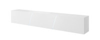Lowboard Lecce 240cm in Weiß Matt und Weiß Hochglanz mit RGB Beleuchtung
