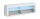Lowboard Artisano 160cm in Schwarz Matt und Schwarz Hochglanz mit LED Beleuchtung in Blau