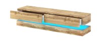 Lowboard Padua M1 in Wotan Eiche mit LED Beleuchtung in Blau
