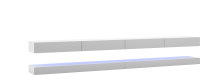 Lowboard Padua M2 in Weiß Matt und Grau Hochglanz mit LED Beleuchtung in Blau