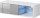 Lowboard Arsizio M1 in Weiß Matt und Grau Hochglanz mit LED Beleuchtung in Blau