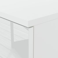 Nachttisch Campione in Weiß Matt und Weiß Hochglanz