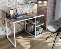 Schreibtisch Capoliveri in Weiß und Schwarz Hochglanz