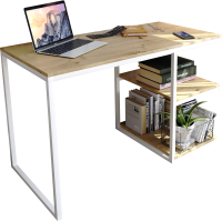 Schreibtisch Capoliveri in Weiß und Artisan Eiche