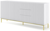 Sideboard Moneglia M2 in Weiß Matt und Goldgestell