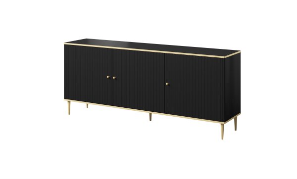 Sideboard Cannobio in Schwarz Matt